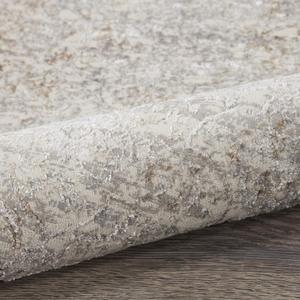  Boho Modern Farmhouse 7x10 Area Rug for Kitchen Bedroom Entryway Bedroom Living Room, Thin Flatweave Stain Resistant Ivory Gray Vintage Distressed Rugs Accent Floor Carpet Non Slip Washable