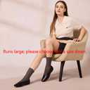RIBONGZ Ballet Flat Shoes for Women Black Closed Round Toe Mary Jane Flats Comfortable Slip On Casual Shoes Dressy Office Work Walking Driving Size 9
