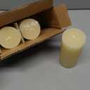 Simply Soson 3x6 inch Ivory Pillar Candles Set of 3, Rustic Texture, Unscented Ivory Candles, Dripless Candles, 3 inch Pillar Candles Ideal as Wedding, Parties, Spas, Dinner, Home Decoration, Church