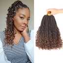 Goddess Box Braids Crochet Hair With Curly Ends 8 Inch Bohomian Box Braids Crochet Braids 8 Packs 3X Crochet Braids Synthetic Braiding Hair Extension for Black Women (8 Inch (Pack of 8), T30)