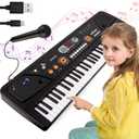 Kids Keyboard Piano, 61 Keys Electric Piano Keyboard for Kids with Microphone MP3 Function Led Display Educational Musical Toys Birthday Xmas Gifts for Toddlers Boys Girls Ages 3 5 7 9 12