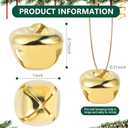 100 Pcs Jingle Bells Bulk, 1 Inch Craft Bells for DIY Christmas Home Decoration (Gold)