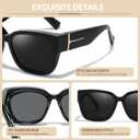 FIMILU Polarized Sunglasses Fit Over Glasses for Women, Oversized Square Sunglasses for Driving & Outdoor UV400 Protection
