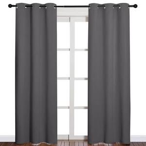 Blackout Curtains 2pcs Gray 64x44inc