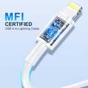 iPhone Lightning Cable 6FT, [Apple MFi Certified] iPhone Cable Fast Charging Cord for iPhone 14 13 12 11 Pro Max XS XR X 8 7 6 Plus SE and More