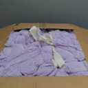 Cozy Bliss Faux Fur Throw Blanket for Couch, Cozy Warm Plush Striped Blanket for Sofa Bedroom Living Room, 108 * 90 Inches Lavender