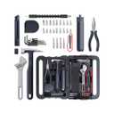 HOTO 40-Piece Tool Kit, Household Essentials tool set w/Smart Electric Screwdriver (LED, 3 Torque) + 14 Tools & 26 Accessories | Pro-Grade Compact Organizer for Home, Dorm Repairs, DIY