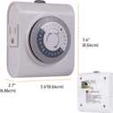 GE 24‑Hour Plug-in Mechanical Timer Outlet, 2 Grounded Outlets, 4 Pack