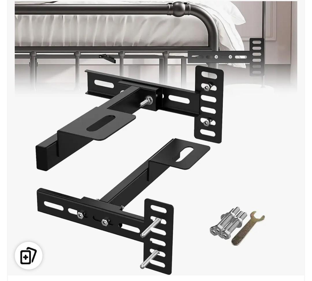 Headboard Kit for Adjustable Bed,Adjustable Bed Headboard and Footboard Brackets,Universal Headboard Brackets,Black Headboard Brackets for Twin/King/Queen/Full Size Bed Frame, YSM170