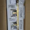 Gold Bathroom Vanity Lights Fixtures Over Mirror LED Crystal Modern 3 Light Brushed Stainless Steel Wall Mount Light for Bathroom Lighting Fixtures 3000K 30Watts Warm Light