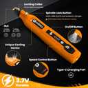 HARDELL Mini Cordless Rotary Tool, 5-Speed and USB Charging Rotary Tool Kit with 69 Accessories, Multi-Purpose 3.7V Power Rotary Tool for Sanding, Polishing, Drilling, Etching, Engraving, DIY Crafts
