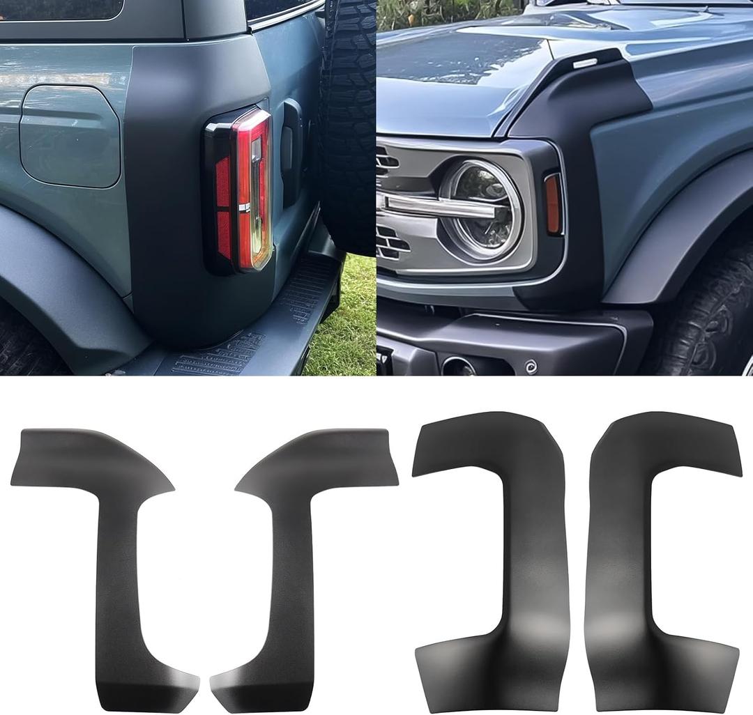 Corner Guards Protector Compatible with Ford Bronco 2026 2025 2024 2023 2022 2021 2/4 Door Front Rear Corner Protector Edge Guards Trims Cover(Not Sport)