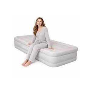 Supply Cube Single Inflatable Bed - Waterproof and Durable Air Mattress for All Night Comfort - Versatile Camping Bed for Home or Outdoor