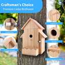Smart Bird House with Camera, 1080p HD 2.4G WiFi Outdoor Bird Box. Features Auto Capture Bird Video & Motion Detection, Night Vision, App Alerts and Serves as a Bird Nesting Box (Natural, Normal)