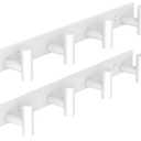 VAEHOLD Hat and Coat Wall Mount Rack - Hooks for Robes, Bags, Keys, and Towels - Bathroom Towel Hanger Organizer (White, “T“ Shape 4 Hooks 2 Pack)