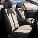 TTX LIGHTING Seat Covers Fit for Hyundai Tucson 2005-2026 Full Set Faux Leather Breathable Waterproof Car Seat Protector (5 Seats, Black & Beige)