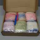 6 Pcs Cake Yarn for Crocheting Knitting Gradient Cake Yarn Cotton Acrylic Wool for Scarves Shawls Blankets and Garments
