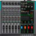 Depusheng PA6 professional DJ audio mixer 6 channel input built-in 256 kinds of DPS effects support 48V phantom power USB Bluetooth MP3 computer recording