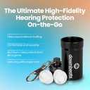 High Fidelity Ear Plugs for Hearing Protection - Discreet, Clear Ear Plugs for Concerts, Festivals & Noisy Events - Up to 18dB Background Noise Reduction Rave Earplugs - Comes with Aluminum Case