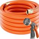SPECILITE Garden Hose 75 ft x 3/4 in Heavy Duty, Flexible and Kink Resistant, All Weather Water Hose with 3/4" Solid Brass Fittings - for Backyard, Lawn, Car Washing & Outdoor Cleaning