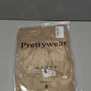 Prettywear Women's Quarter Zip Pullover Sweaters 2024 Long Sleeve Collared Slim Fit Ribbed Knit Business Casual Fall Top (M, Khaki)