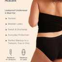 saalt Reusable Period Underwear - Comfortable, Thin, and Keeps You Dry from All Leaks (Cotton, Brief) (Medium, Volcanic Black)