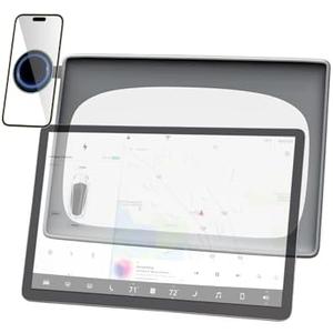 ANNSKIN Tesla Display Phone Mount and Screen Protector TPU Frame Magnetic Stands for Tesla Model 3 (2023-2017) and Model Y (2024-2020) Phone Holder Fit for All Phones (2 in 1 Magnetic Stand+Frame)