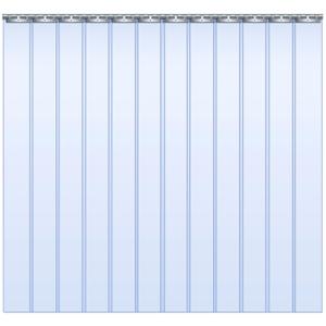 Peryiter 12 Pcs 72" x 84" Heavy Duty Clear PVC Strip Curtain Kit, Waterproof Insulated Strip Door for Warehouse, Freezer, Cooler, Garage - Fits 6' x 7' Doors