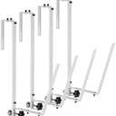 Reallnaive 4 Pcs Solar Cover Holder for Above Ground Pool Adjustable Solar Holder Metal Equipment Storage Hooks for Framed Above Ground Swimming Pools (White)