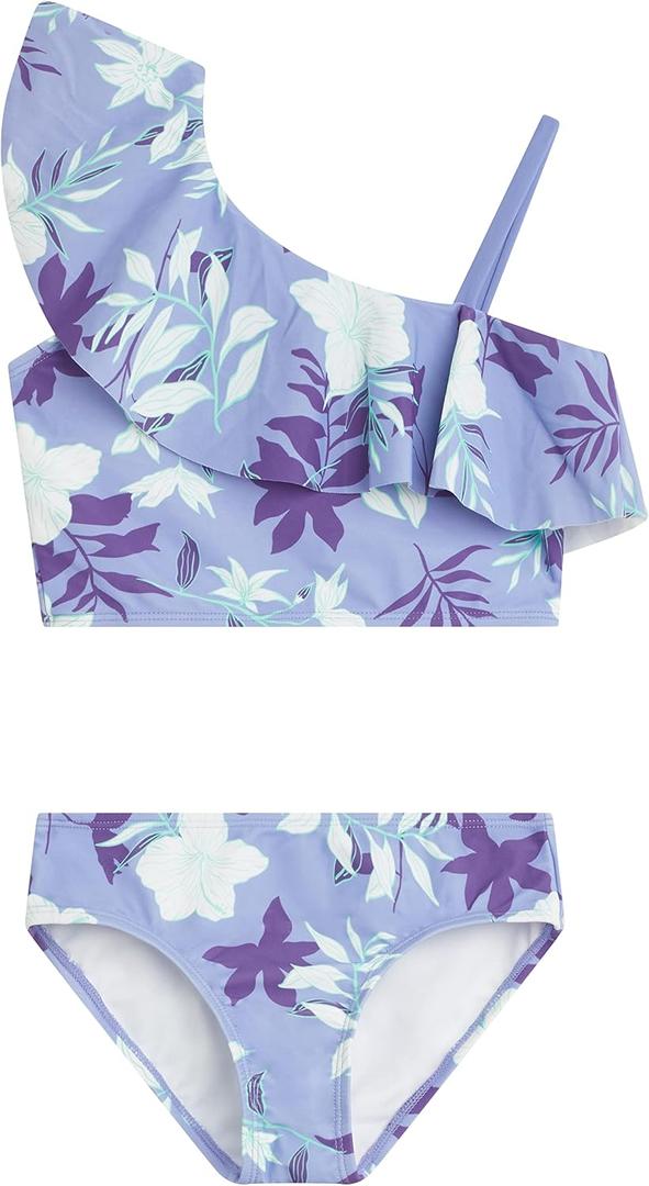 Kanu Surf Girls Avery UPF 50+ Beach Sport One Shoulder Tankini (16, Julia Purple)