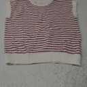 Women's Sweater Vest Striped Pullover Tank Top Round Neck Cap Sleeve Lightweight 2025 Summer Casual Clothes, Size: S