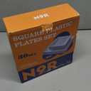 N9R 60PCS White Square Plastic Plates, 30 Dinner & 30 Dessert Plates Heavy Duty, Fancy Disposable Plates for Party, Wedding and other Events