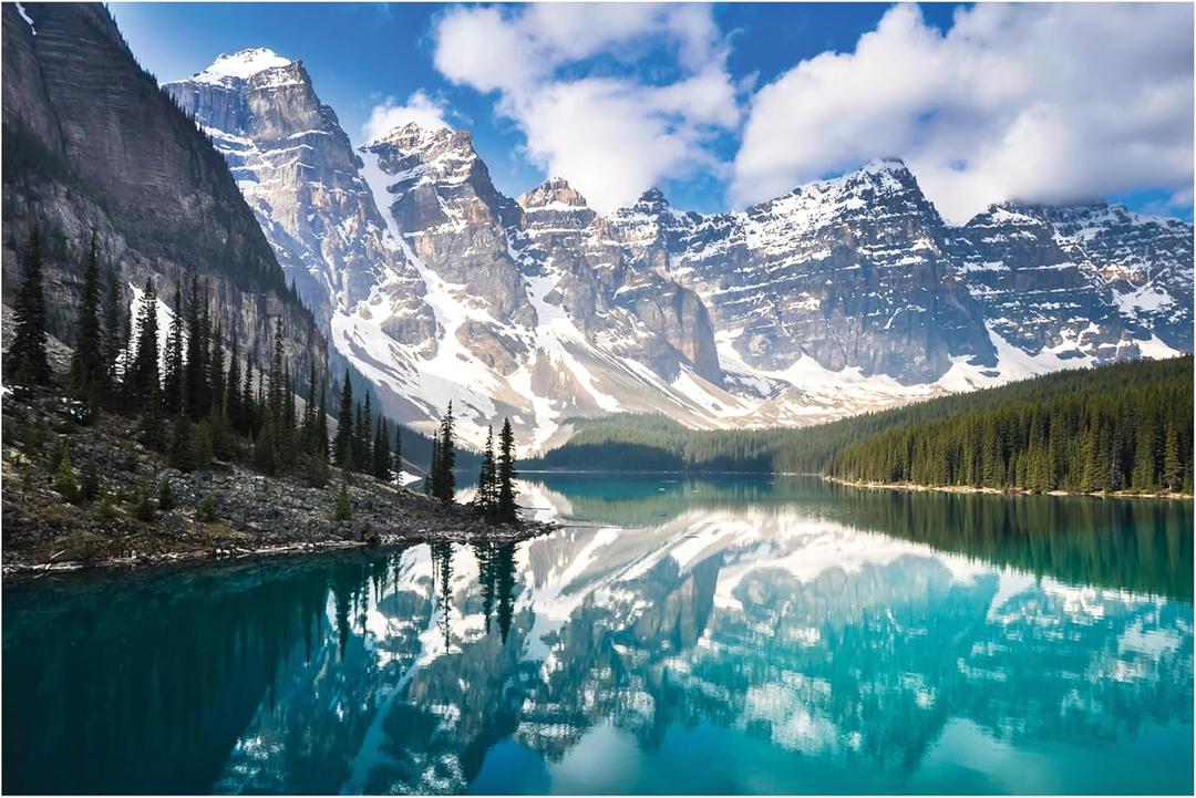 Enovoe Puzzles for Adults 1000 Pieces - Featuring Moraine Lake Alberta - Challenging and Educational Masterpieces Puzzle for Kids - Large, 27x 20 inches - Jigsaw Puzzles 1000 Pieces for Adults