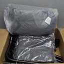 Cooling Elevated Dog Beds, Outdoor Raised Dog Bed for Large Pet, Elevated Outdoor Pet Cot, Durable Breathable Teslin Mesh with Slope Headrest, Chew Proof Portable Pet Bed for Indoor and Outdoor Use (41 x 35 Inch, Grey)