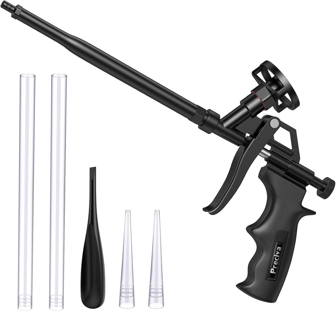Foam Gun, Preciva Professional Foaming Gun Heavy Duty PU Expanding Foam Gun Spray Application Applicator