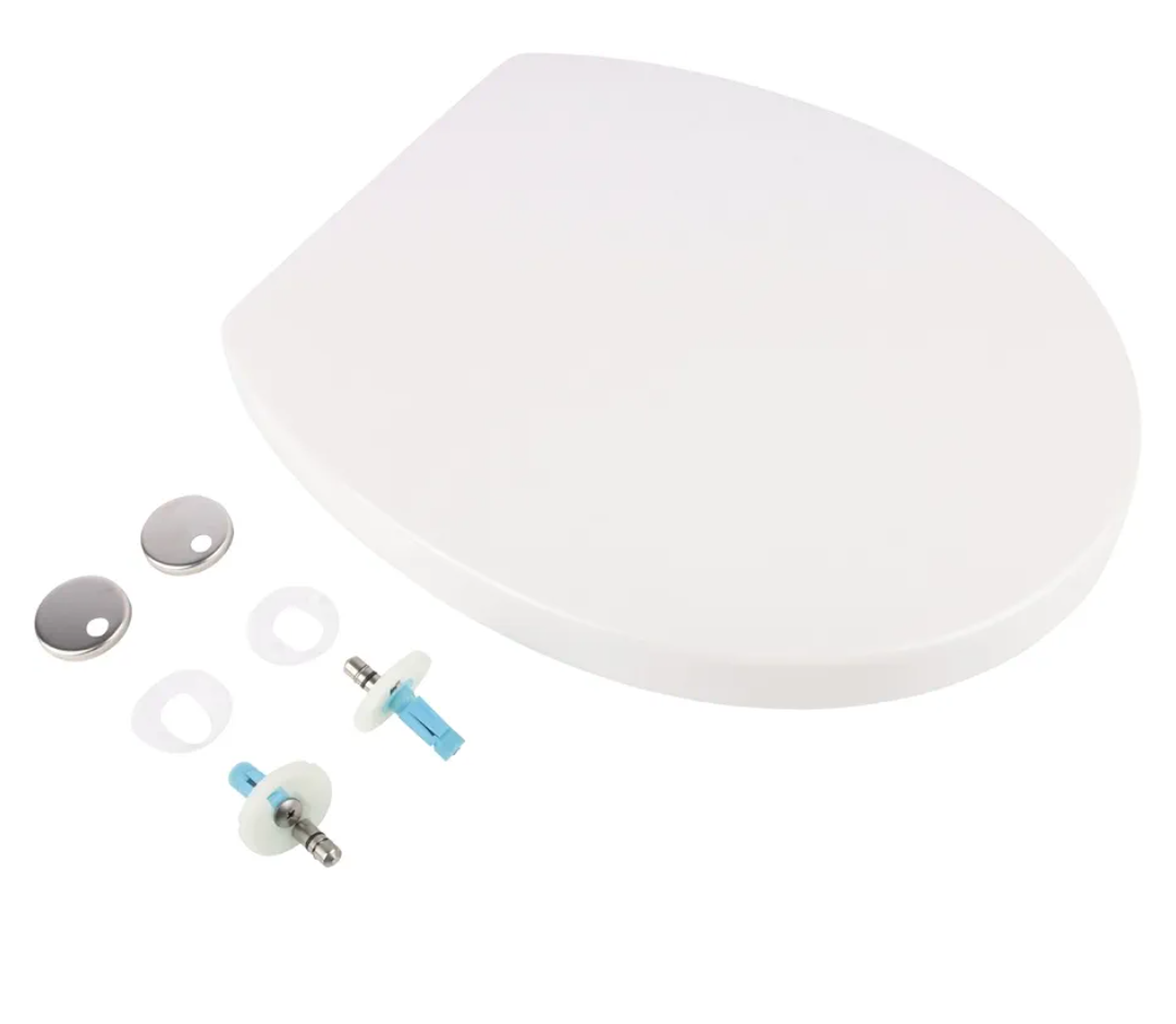 Contour 40129 6 Toilet Seat with Soft-Closing Comfort White