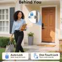 Philips Built-in WiFi Smart Lock, Keyless Entry Door Lock with App, Touchscreen, Fingerprint Door Lock Compatible with Alexa & Google, Splash-Proof Design, Includes 8 Batteries, Black