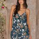 ANRABESS Women Jumpsuits 2026 Casual Sleeveless Spaghetti Strap Boho Wide Leg Rompers Summer Outfits Beach Vacation Clothes (Blue, S)