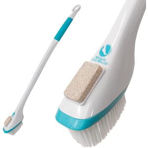 Miracle Foot Brush 30" w/ Scrubbing Pumice Stone and Shower Grip Handle with Hook. Wet/Dry Brush, Great for Seniors, Pregnant, Disabled, or Post surgery. 1000's sold