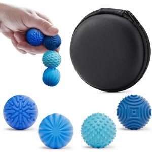Silicone Magnetic Balls Fidget Toys for Adults & Teens,4PCS Stress Relief Sensory Toys for Autism ADHD Anxiety,Fun Textures Gadgets,Office Desk Toy,Stocking Stuffers for Men Women Teen Gifts (Ocean Blue)