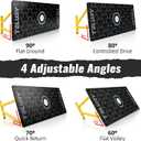 4-Angle Soccer Rebounder Board, Portable Soccer Rebound Wall for Passing, First Touch & Shooting Training, Heavy Duty HDPE Kick Back Trainer