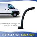 Front Door Fender Flare Trim Molding Wheel Arch Flare Molding Upper Panel Compatible with Ram Promaster 1500 2500 3500 Cargo Van 2019 2020 2021 2022 1ZT53JXWAB (Front Right Lower)