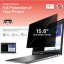 bersem 15.6 Laptop Privacy Screen for 16:9 Ratio Computer Monitor, Removable Anti Glare Blue Light Filter for Laptop Privacy Screen 15.6 inch, Anti-Spy, Anti-Scratch, UV-Blocking