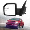 Left Driver Side Mirror Compatible for Ford F150 2015 2016 2017 2018 2019 2020 With Heated & Turn Signal Light (6Pins).Replace#FL3Z17683BB, FO1320556, JL3Z17683CA.