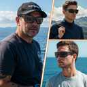 IGnaef Polarized Dark Black Sunglasses for Men Women Sport Wrap Around Style Lightweight UV Protection IF1082