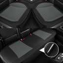Microfiber Leather Car Seat Cover Full Set, Includes Front & Back Car Seat Protector, Premium Interior Covers with Storage Pockets, Padded Seat Covers for Cars Trucks SUV Auto (Black/Grey)