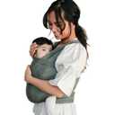 Solly Baby Wrap, Buttery-Soft Baby Carrier Newborn to Toddler 8-25 Lbs., Lightweight & Hands-Free Sling Wrap, Breathable Carrier, Baby Wearing & Postpartum Essential, Mother's Day Essential, Basil