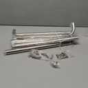 Nickel Wrap Around Curtain Rods 66 to 120 Inch:Blackout Heavy Duty Adjustable Long Window Curtain Rod Room Darkening,Modern Decorative Curved French Metal Drapery Rod Easy Install,Satin Nickel