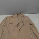 ELLEVEN Womens Work Knit Blazer, Stretch Slim Fit Half-Lined Lightweight Suit Notched Lapel Jacket (X-Small, Khaki)