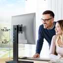 HUANUO Monitor Stand, Freestanding VESA Mount for 13 to 34 Inch Screens, Holds up to 44lbs, 5 Height Options, Swivel Desk Stand Riser With 360 Rotation, VESA 75x75mm/100x100mm